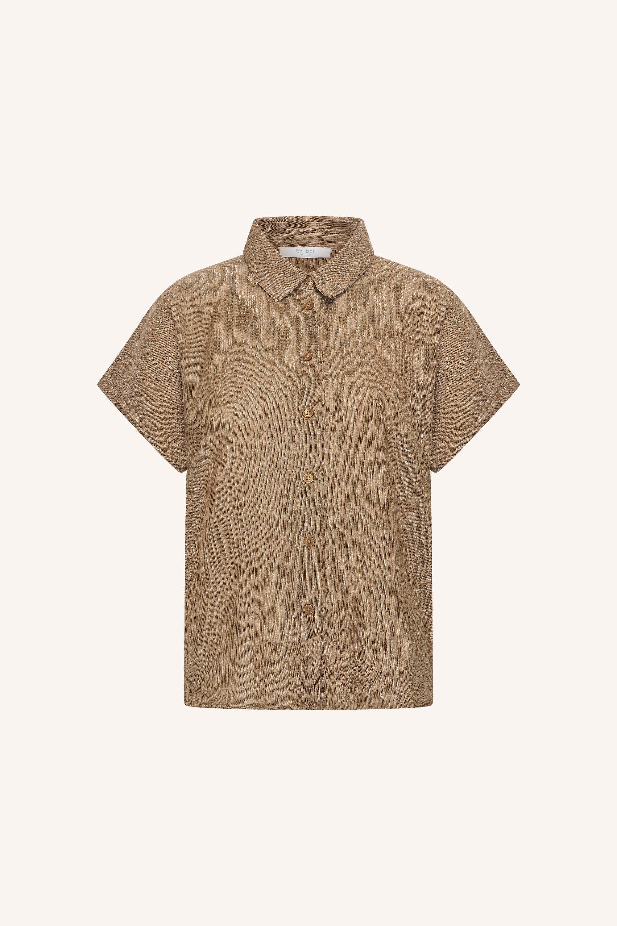 By-Bar Gold Barley Lurex Bluse Damen gold